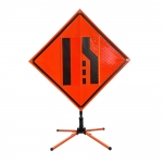 Roll Up Sign & Stand - 48 Inch One Lane Road Ahead Roll Up Reflective Traffic Sign